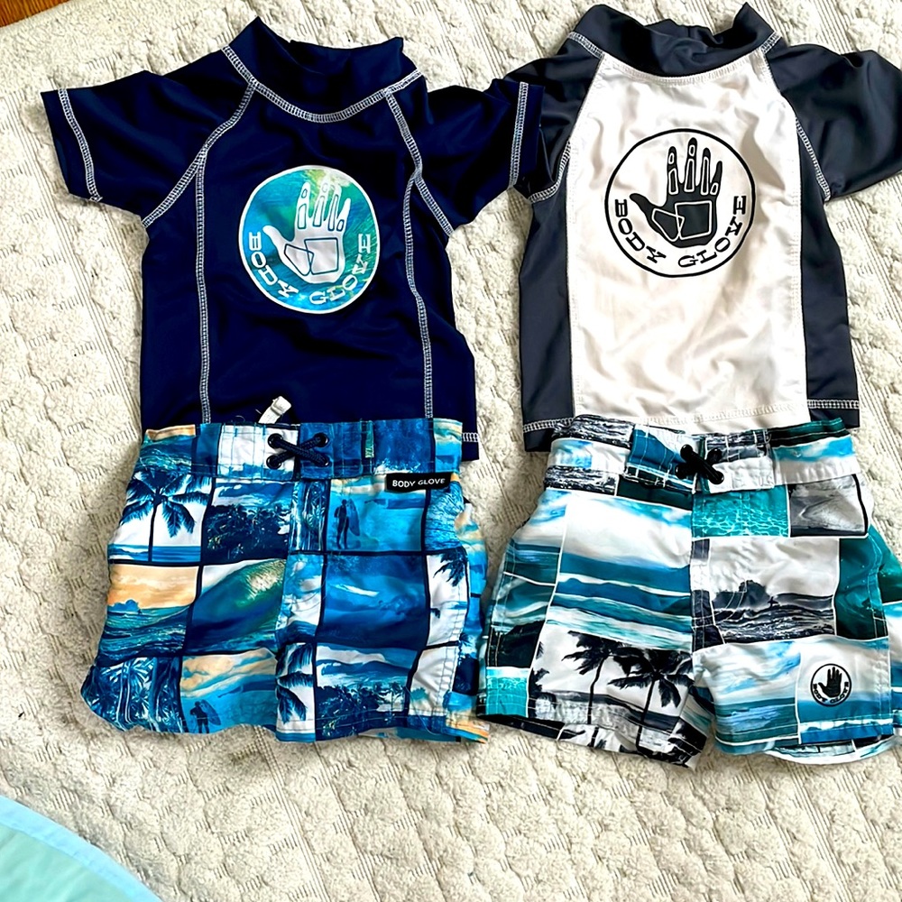 Boys Body Glove Swim Suits and Rash Guard